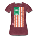 USA irish flag - heather burgundy