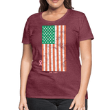 USA irish flag - heather burgundy