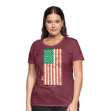 USA irish flag - heather burgundy