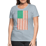 USA irish flag - heather ice blue