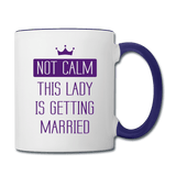 not calm, getting married - white/cobalt blue