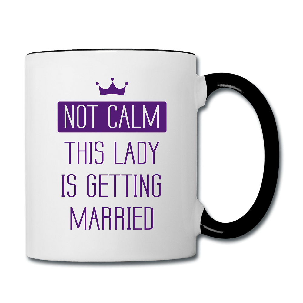 not calm, getting married - white/black