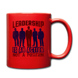 leadership is an action not not a position - red