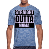 Straight Outta Mama - heather blue