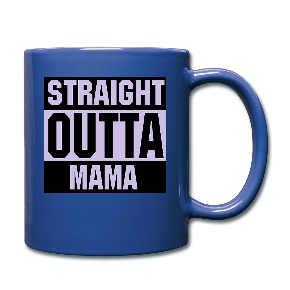 Straight Outta Mama - royal blue