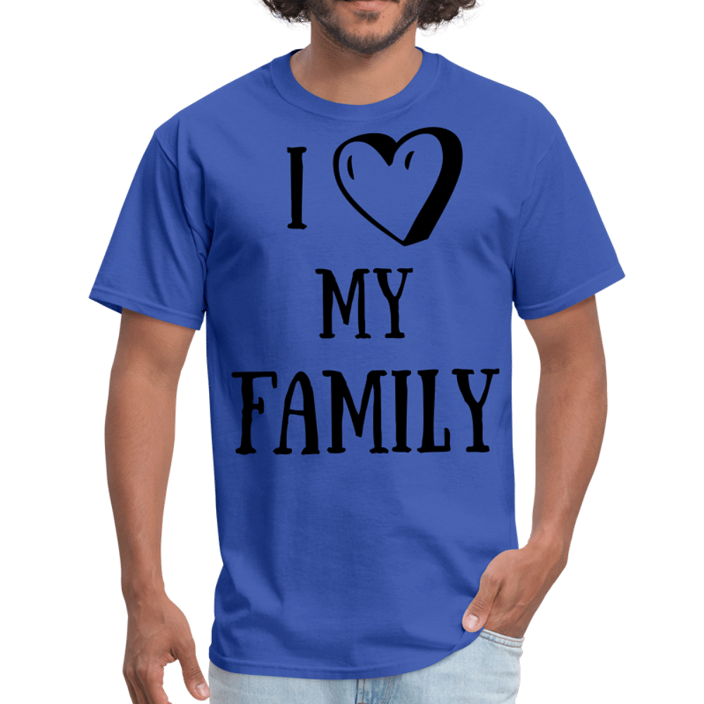 I love my family - royal blue