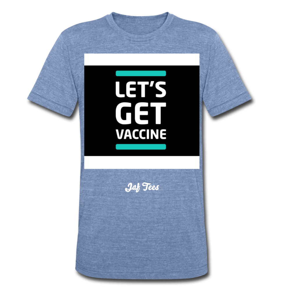 let's get vaccine - heather Blue