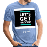 let's get vaccine - heather Blue