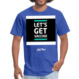 let's get vaccine - royal blue