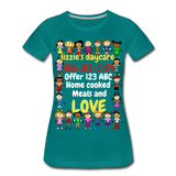 Jaf Tees lizzie's daycare - teal