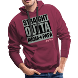 Straight Outta Mama+Papa - burgundy