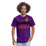 I just want to cuddle and watch horror movies - purple