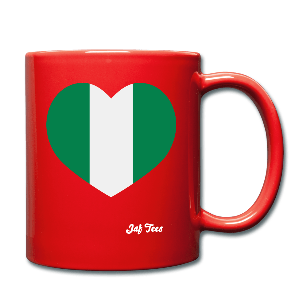 Nigerian football heart - red