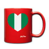 Nigerian football heart - red