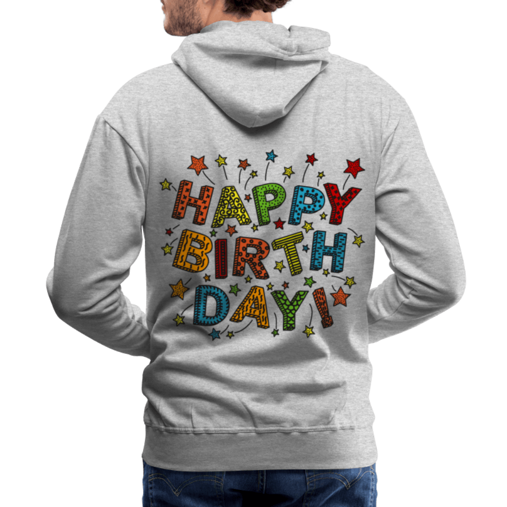 Happy Birthday - heather grey