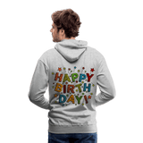 Happy Birthday - heather grey