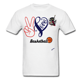 Peace Love Basketball - white