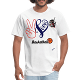 Peace Love Basketball - white