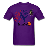 Peace Love Basketball - purple