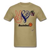 Peace Love Basketball - khaki