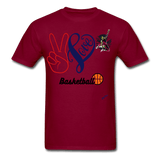 Peace Love Basketball - burgundy