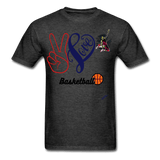 Peace Love Basketball - heather black