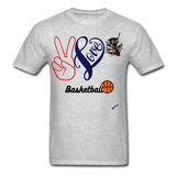 Peace Love Basketball - heather gray