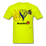 Peace Love Basketball - safety green