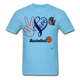 Peace Love Basketball - aquatic blue