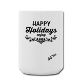 Happy Holidays Enjoy - white