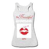 I'm Beautiful Woman Kiss Me - heather white