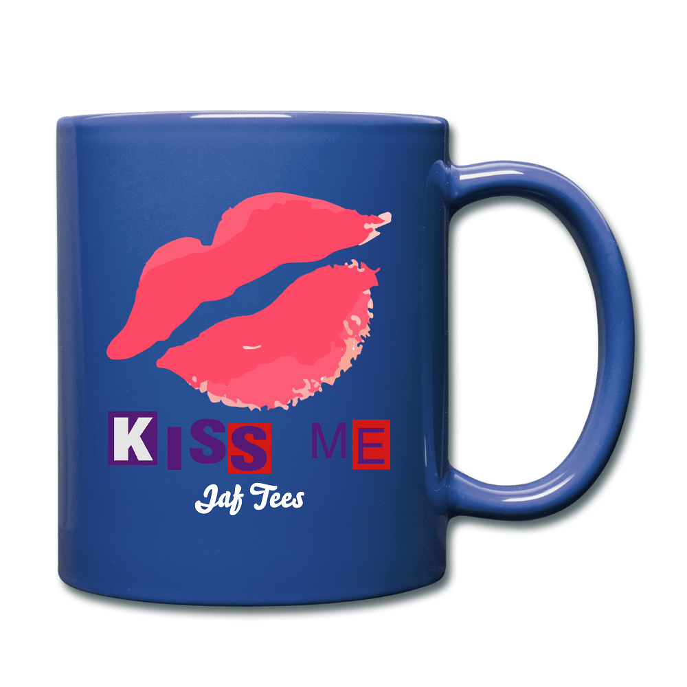 Jaf Tees Kiss Me - royal blue