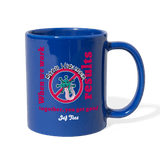 When we work together, you get good results - royal blue