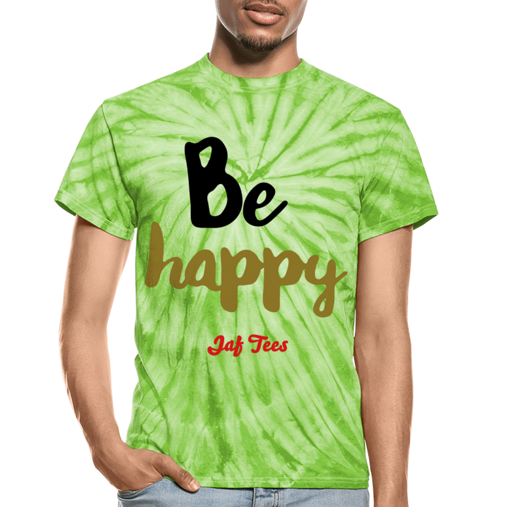 Be Happy - spider lime green