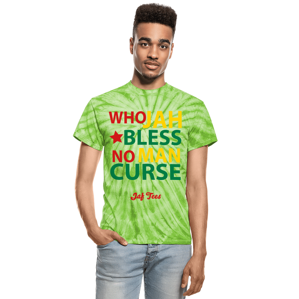 Who Jah Bless No Man Curse - spider lime green