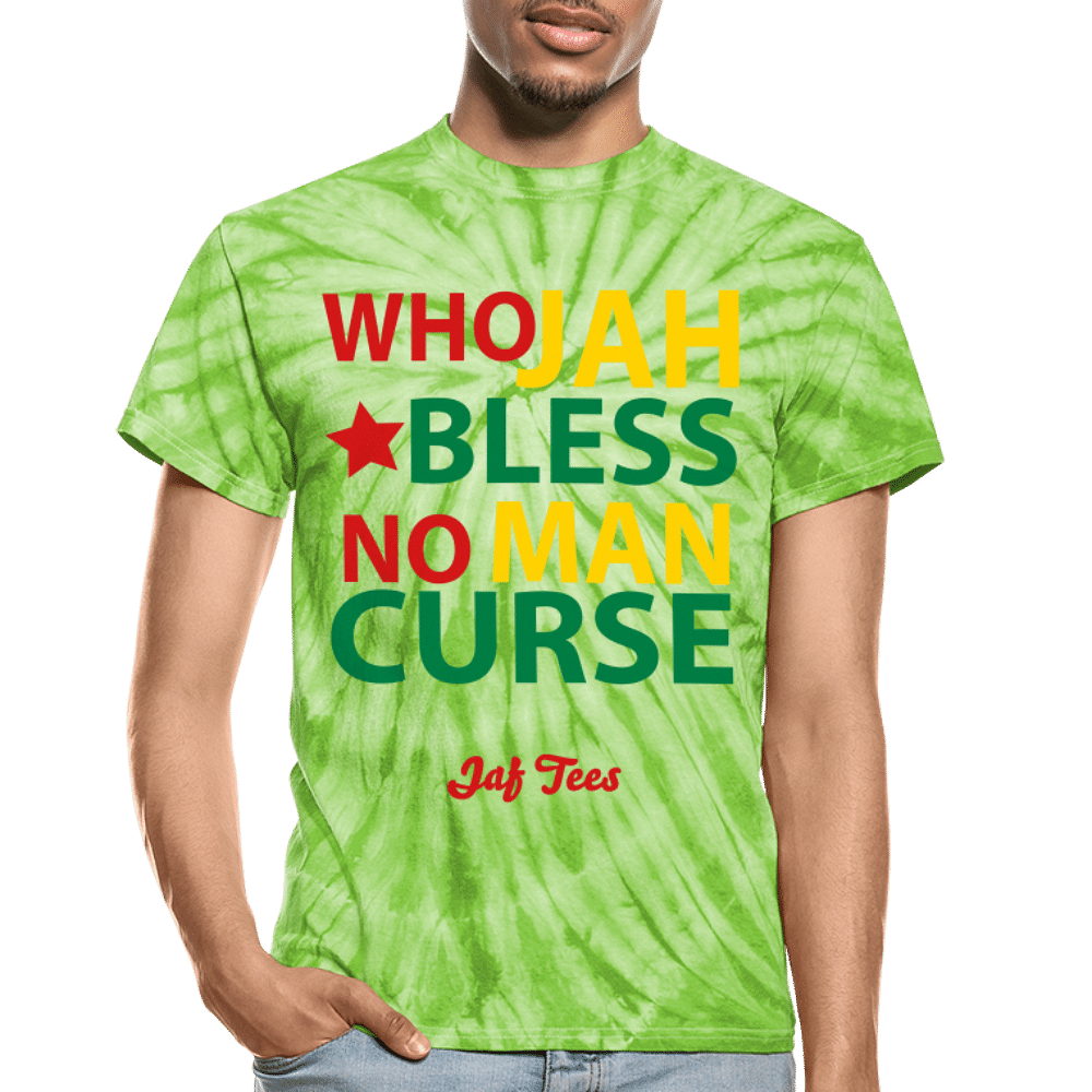 Who Jah Bless No Man Curse - spider lime green