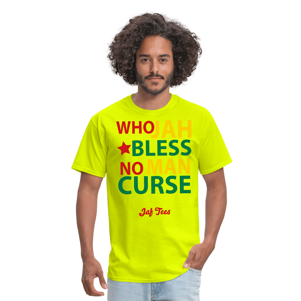 Who Jah Bless No Man Curse - safety green
