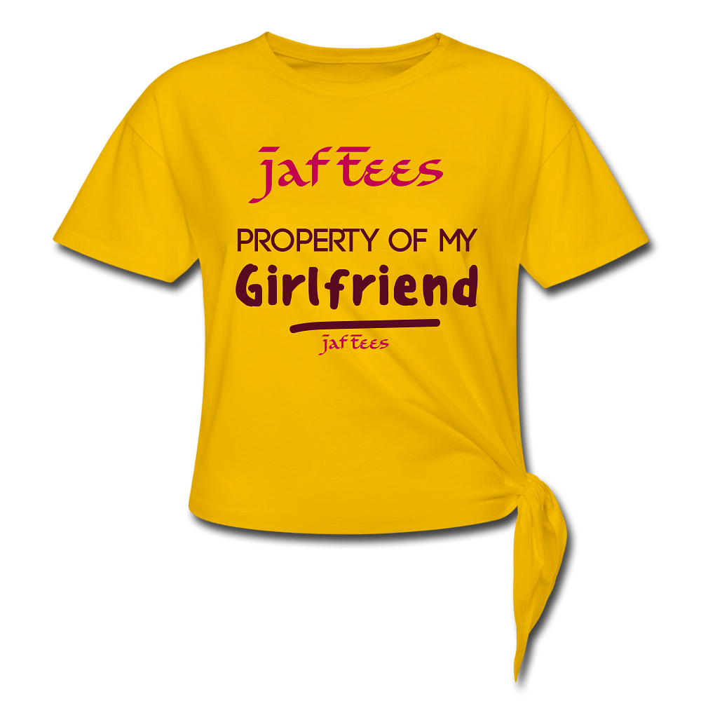 Jaf Tees property of my girlfriend - sun yellow