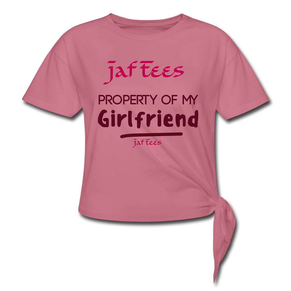 Jaf Tees property of my girlfriend - mauve