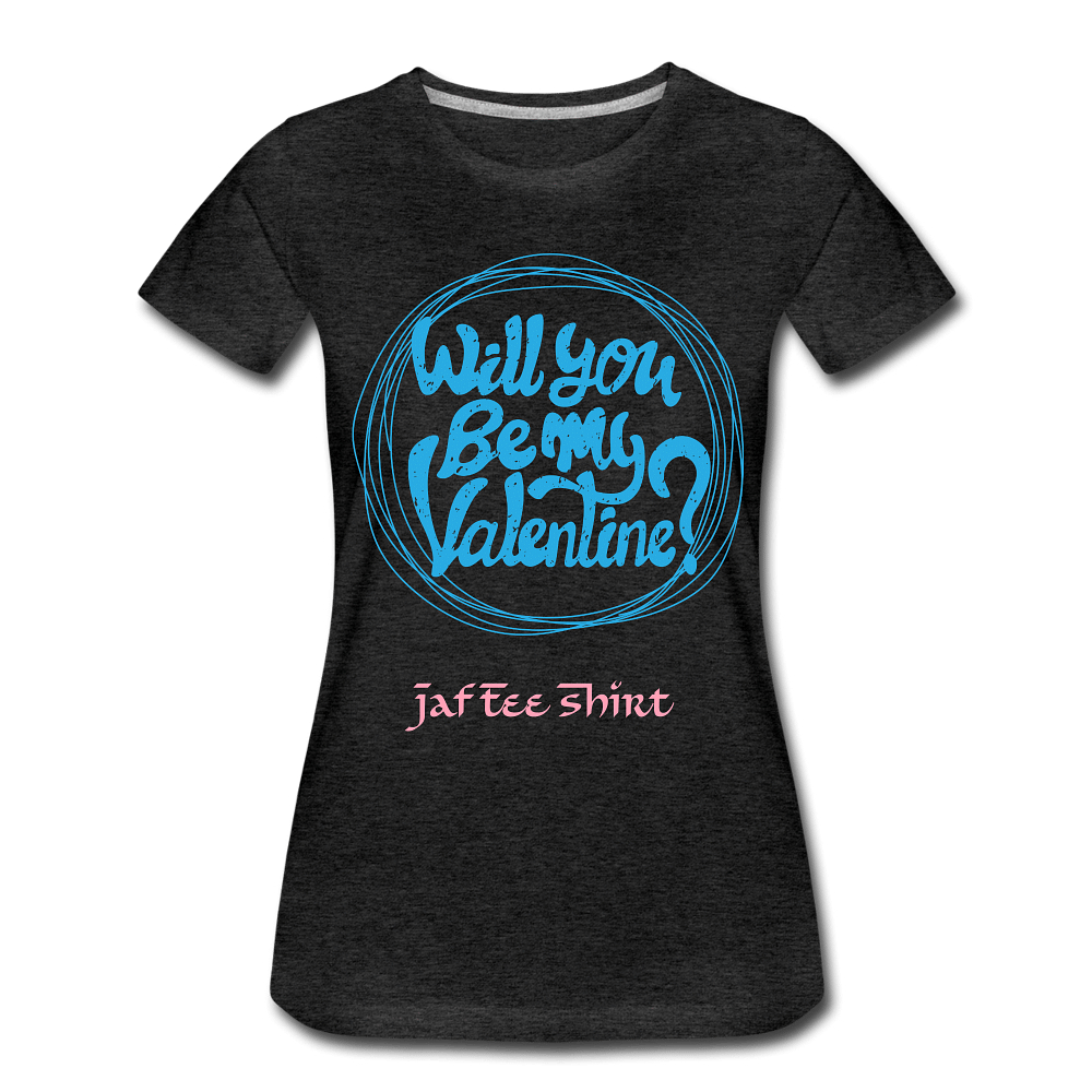 will you be my valentine? - charcoal grey