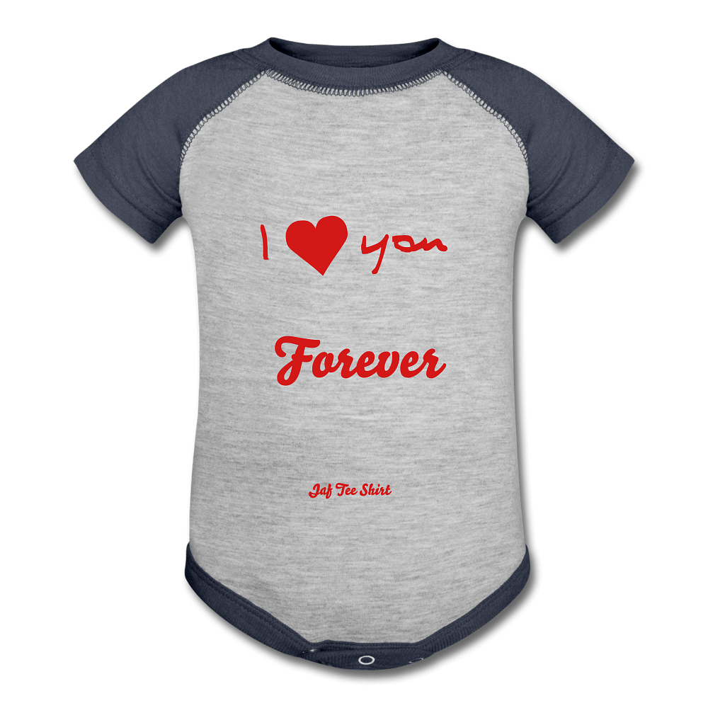 I Love You Forever - heather gray/navy