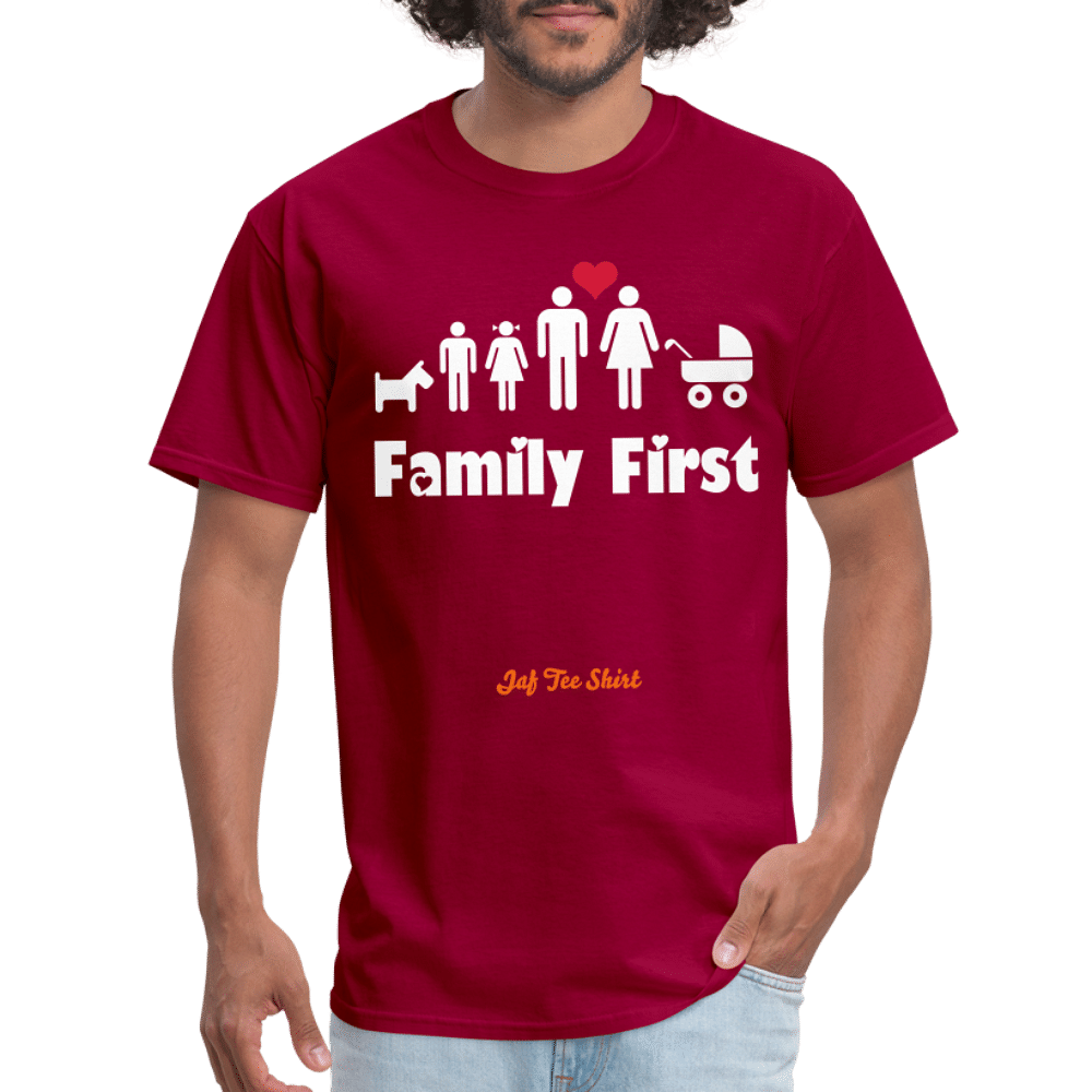 Family First - dark red