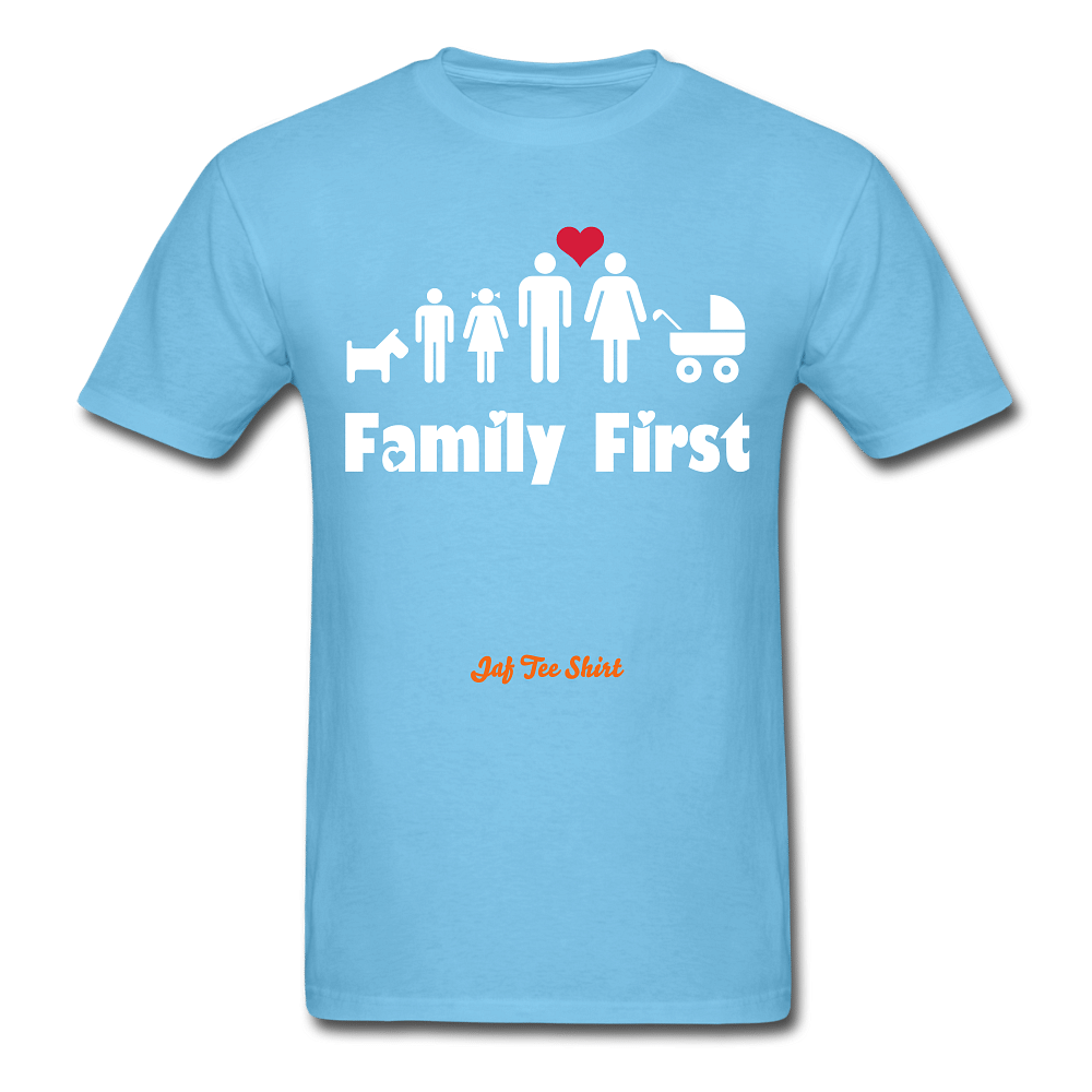 Family First - aquatic blue