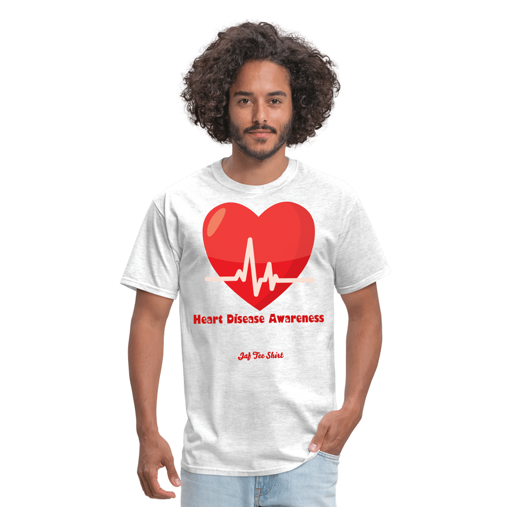 Heart Disease Awareness - light heather gray