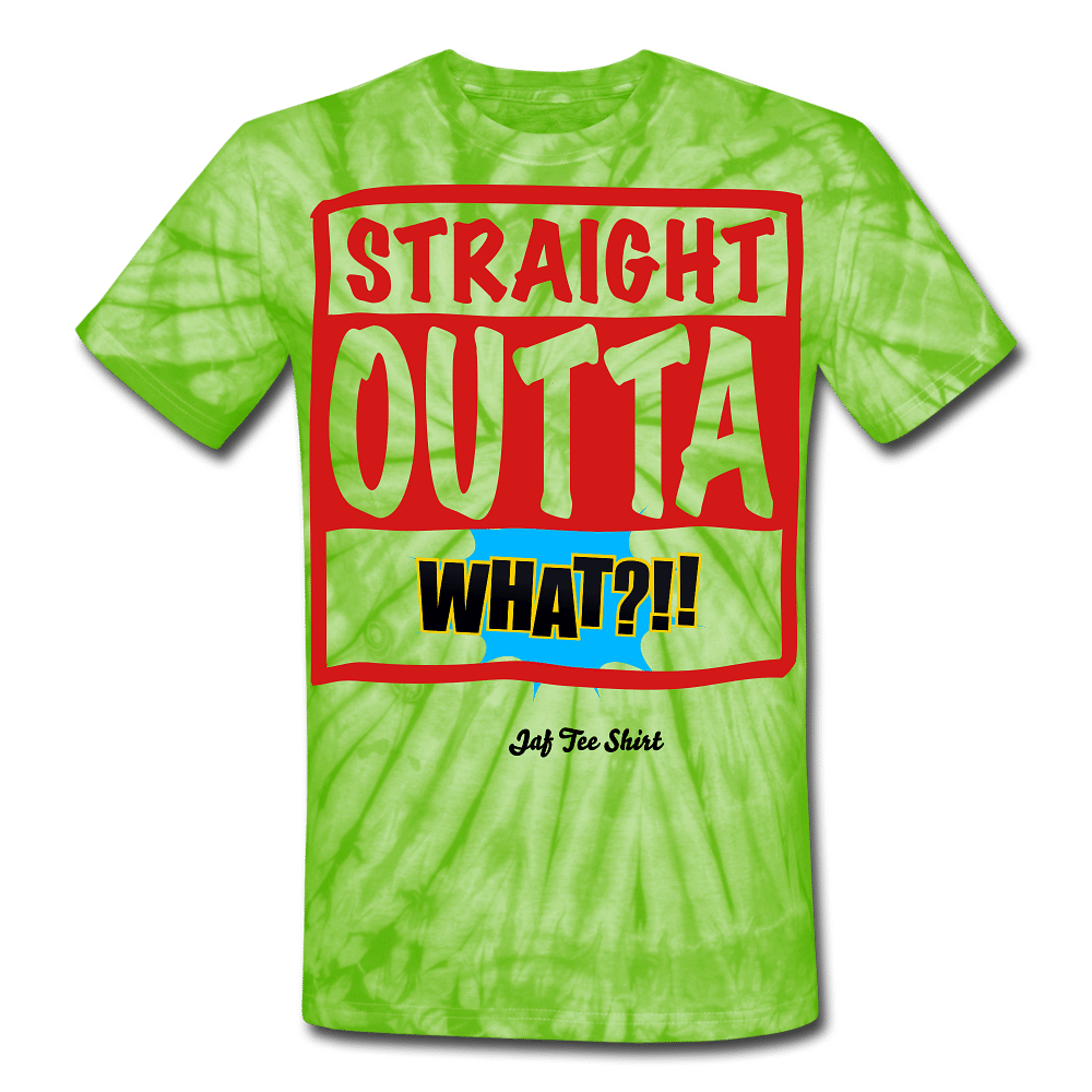 Straight Outta What?!! - spider lime green