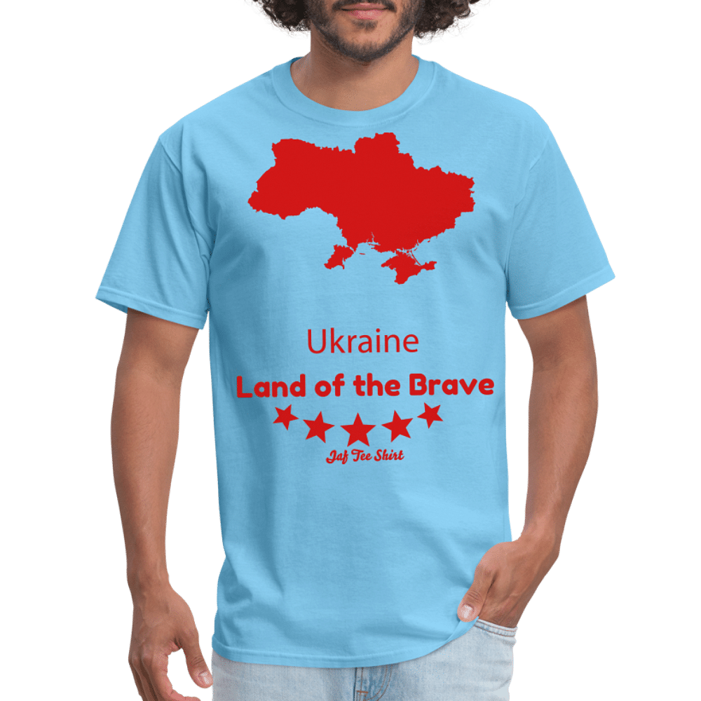 Ukraine Land of the Brave - aquatic blue