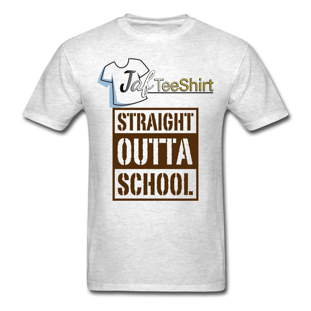 Straight Outta School - light heather gray