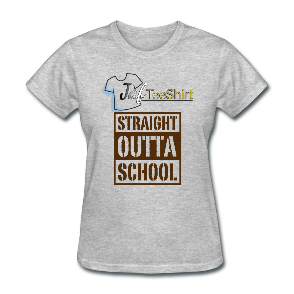 Straight Outta School - heather gray