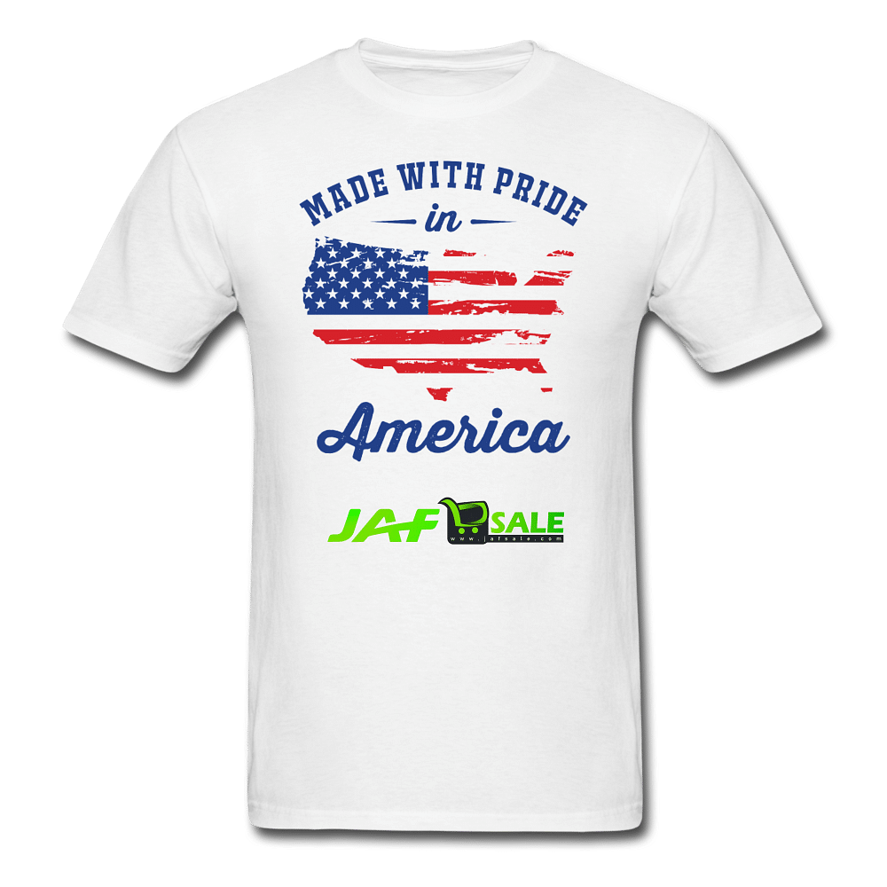Made with pride in America - white