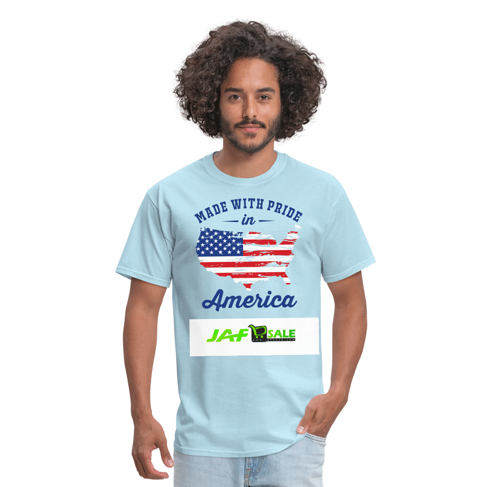 Made with pride in America - powder blue